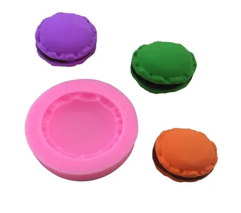

Free Shipping Half Macaron Flexible Push Mold Cake Decorating Miniature Food Candy Mold Round Cookie Biscuit Tools