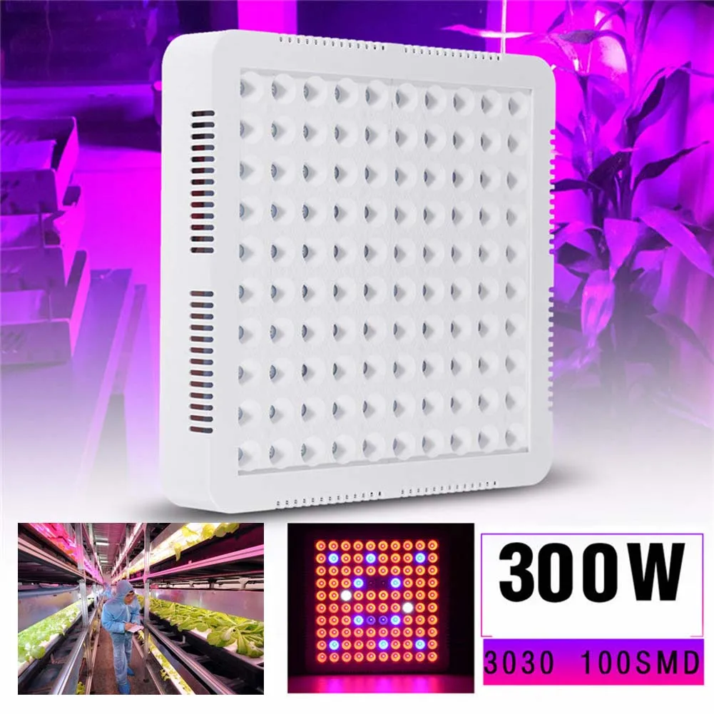 

LED Grow Light Lamp 300W Full Spectrum Indoor Veg Flower Plant Panel Horticulture JDH99