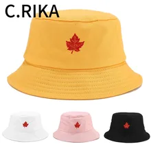 Мужская и женская шляпа с Кленовым листом, шляпа в стиле хип-хоп, рыбацкая шляпа, Панама с вышивкой, хлопковая уличная Летняя Повседневная Кепка с козырьком