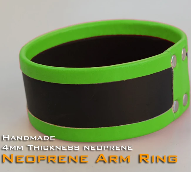 (RD1121)Luxury Customize Handmade 4mm Thickness Neoprene Arm Ring Green Fetish Wear | Тематическая одежда и униформа