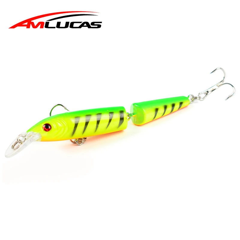 

Amlucas Lifelike Fishing Lure 3D Eyes Hard Bait Artificial 10.5cm 9g 2 Multi Jointed Sections Crankbait Fake Carp Fishing WE6