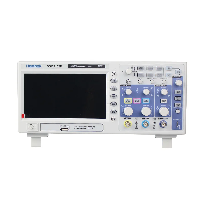 Hantek Dso5102p Цифровой осциллограф 100 МГц 2 канала 1gsa/s 7 ''Tft Lcd лучше, чем Ads1102cal