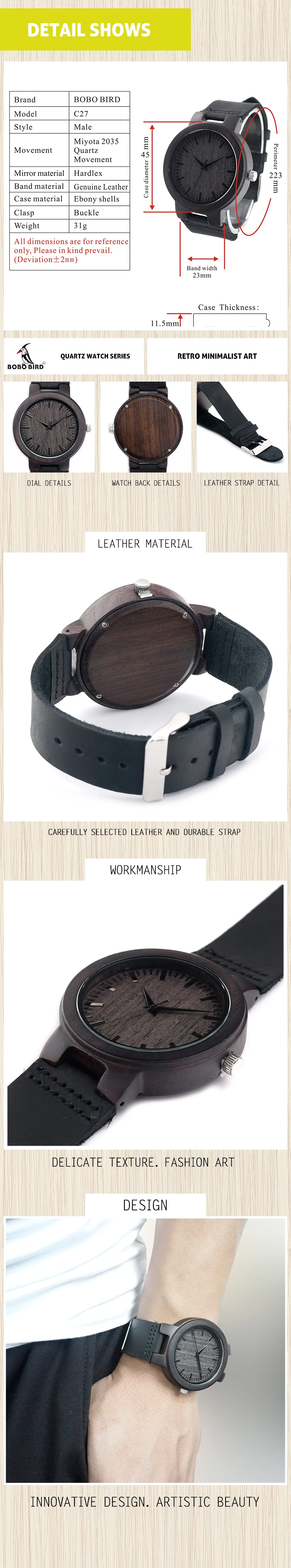 FASHION WOODEN WATCHS .C11c27
