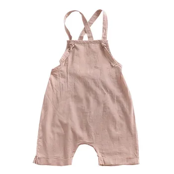 

Hot Baby Romper Summer Toddler Infant Casual Rompers Baby Girl Solid Color Suspender Overalls Children Girls Holiday Jumpsuit