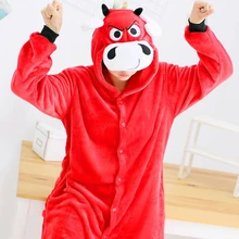 Pijama de flanela no inverno, papel que joga roupas, trajes dos desenhos animados Unisex Cosply costume