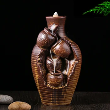 

Fambe glaze back burner bonanza tower incense cone incense censer ceramic incense smoke smoke Backflow on hot