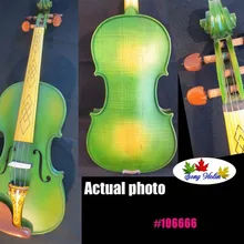 Зеленые цвета лучшее ремесло 4/4 электрическая скрипка+ акустическая скрипка#10666