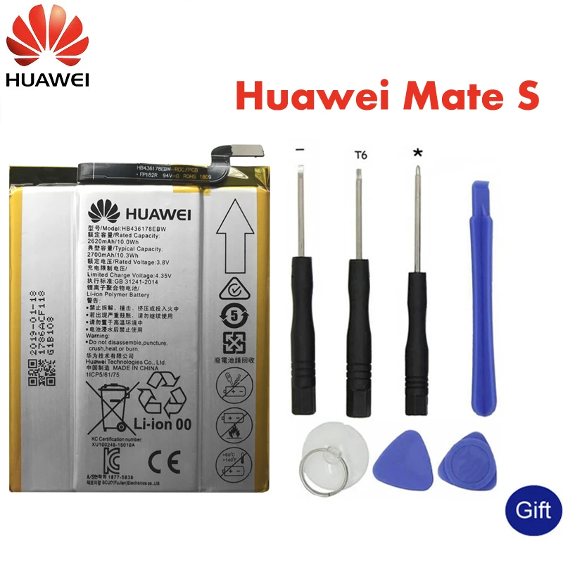 Huawei телефон замены Батарея HB436178EBW для huawei Коврики S CRR-CL00 UL00 телефон батареи 2700 mAh инструменты
