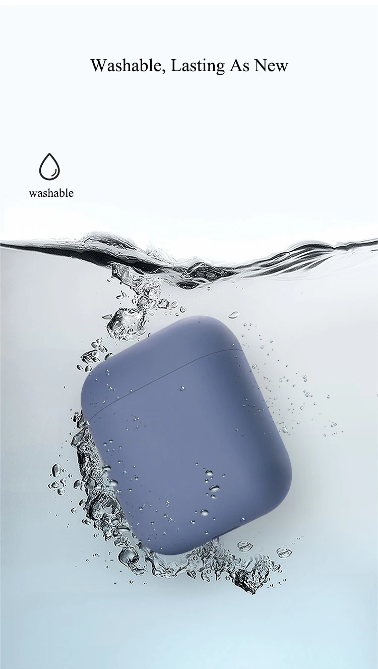 Беспроводной Bluetooth чехол для наушников для Airpods силиконовый чехол мягкий резиновый полный защитный чехол для Airpods мягкий чехол