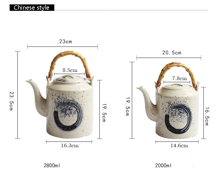 ANTOWALL большой емкости Ретро китайский чайник домашний керамический мост горшок отель Ресторан Китайский стиль чайник