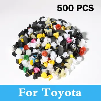 

500pcs Mixed Car Styling Bumper Clips Retainer Rivet Decoration For Toyota Brevis Caldina Cami Aygo Belta Blade Avensis Camry