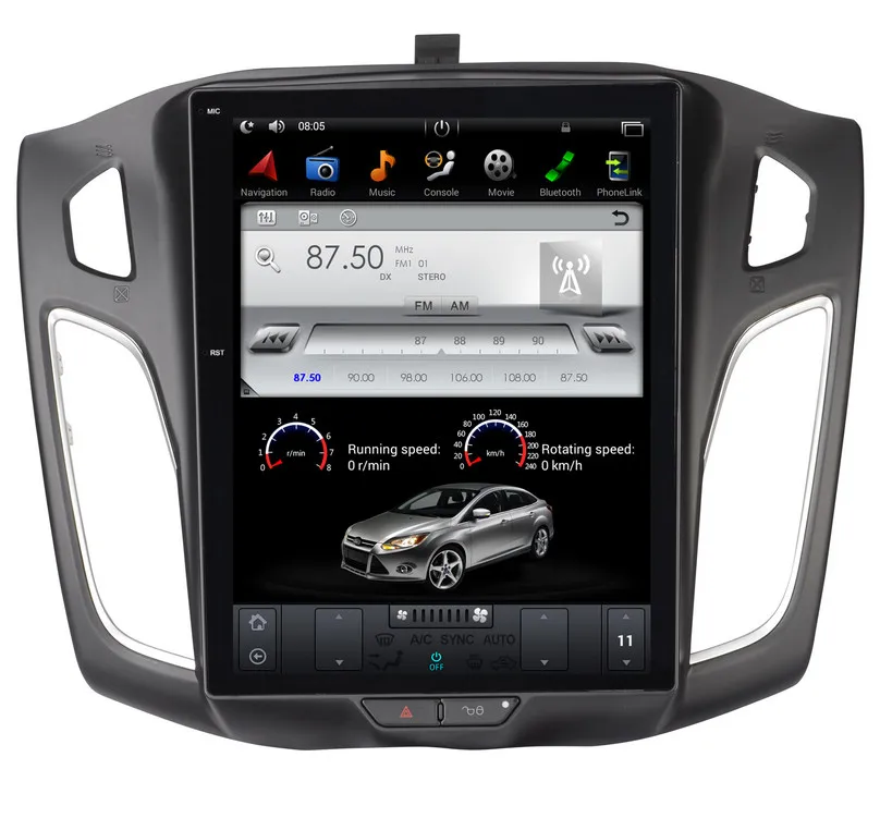 

10.4" Vertical Screen Tesla Style Android 7.1 Car Multimedia Player GPS Navigation for Ford Focus 2012-2015 with Radio BT Stereo
