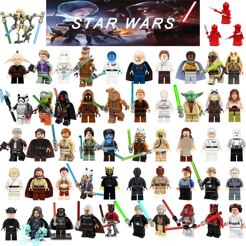 

For Legoing Star Wars Figures Sith Trooper Grievous Han Solo Maz Anakin Darth Vader Yoda Starwars Building Blocks Toys Legoings