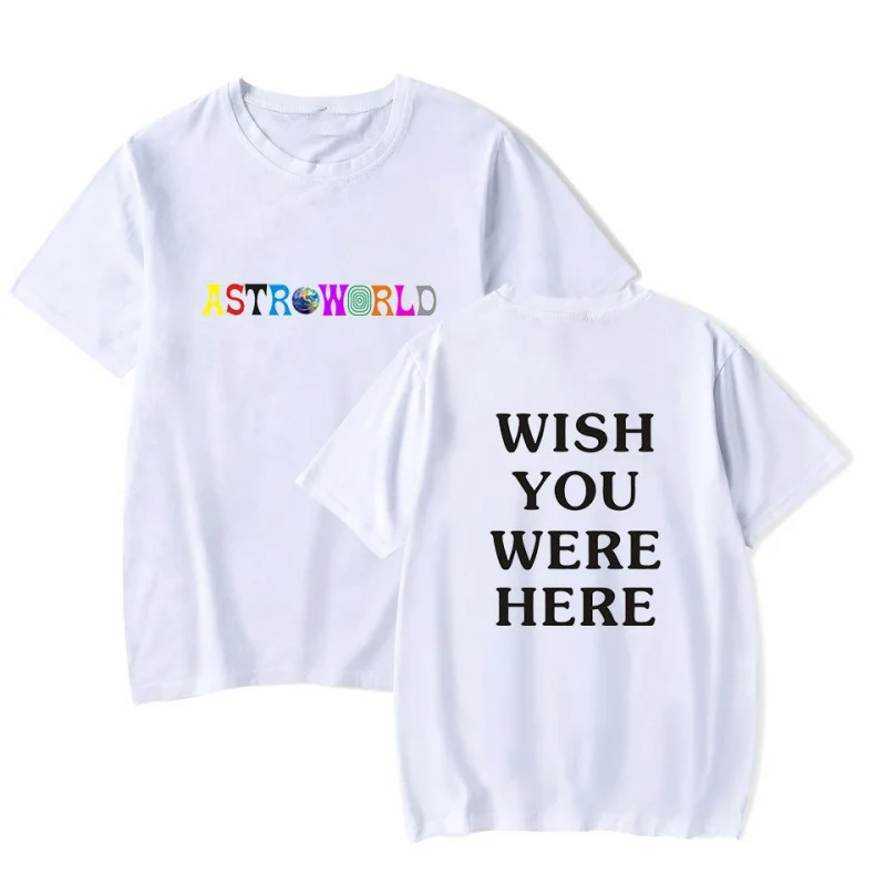 

Men Women WISH YOU WERE HERE Letter Print T-Shirts 2019 New Fashion Hip Hop T Shirt Casual Short Sleeve Harajuku Tees Tops
