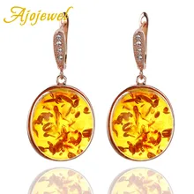 Ajojewel Лидер продаж Высокое качество Большой овальный апельсин серьги гвоздики преувеличены модный стиль для женщин ювелирные изделия