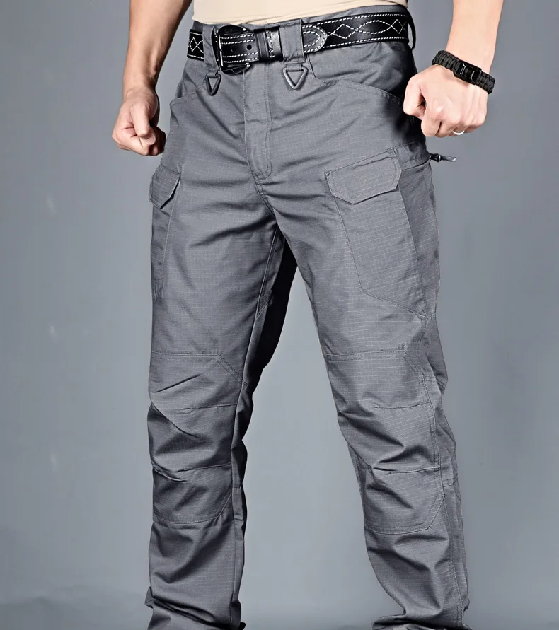 Военные Тактические Водонепроницаемые брюки-карго, Мужские дышащие армейские одноцветные военные брюки, рабочие джоггеры, размер S-3XL
