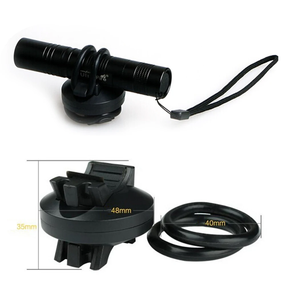 1Pc 360 Swivel Bike Bicycle Lamp LED flashlight bracket clip Bicycle Lights Mount LED Torch Light Holder Light Clamp