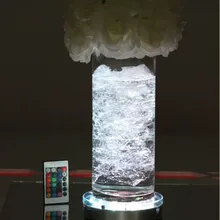 DHL 20 шт 15 см диаметр СВЕТОДИОДНЫЙ многоцветный 6 дюйм, перезаряжаемый Свадебный вазы базовый свет+ пульт дистанционного управления