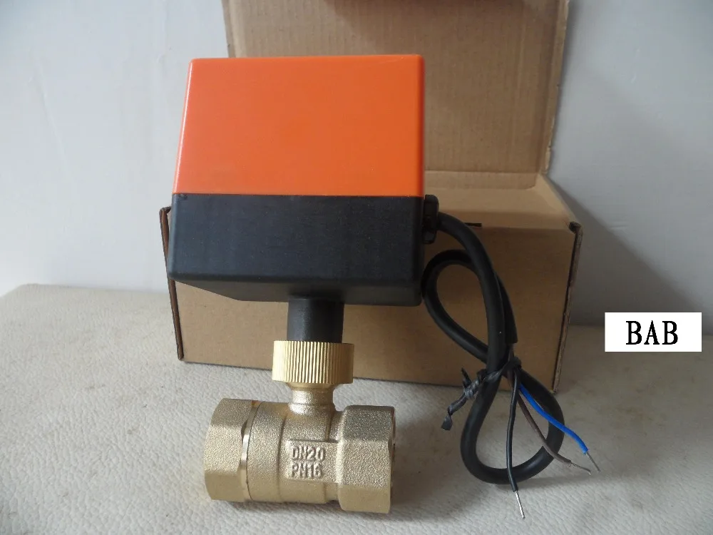 DN20(G 3/4") AC220V Electric Actuator Motorized controller Brass Ball