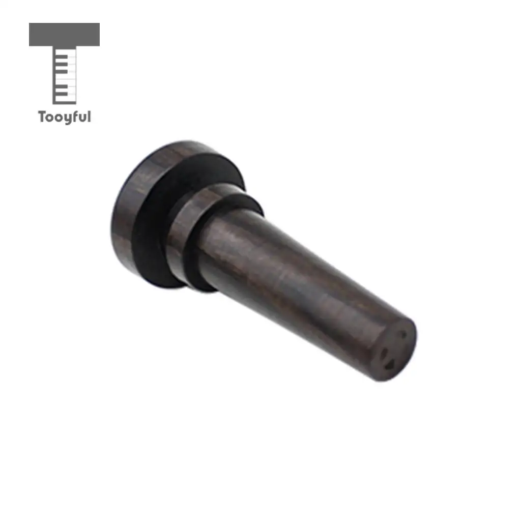 Tooyful Finest Ebony Violin Fiddle Tail Nail Fasten Tailpiece Black for 3/4 4/4 Size Violin Replacement Parts