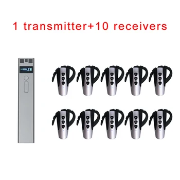 

Wireless Tour Guide System ( 1 handheld Transmitter + 10 Earhook Receiver ) / Audio Conference Communication System / Headset