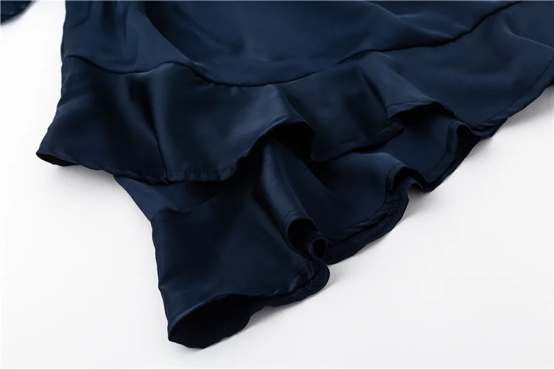 BONGOR LUSS Sexy Ruffles Lace Up Off Shoulder Women Dress Bow Long Sleeves Elegant Vintage Dress Short Party Dress With Sashes  (17)