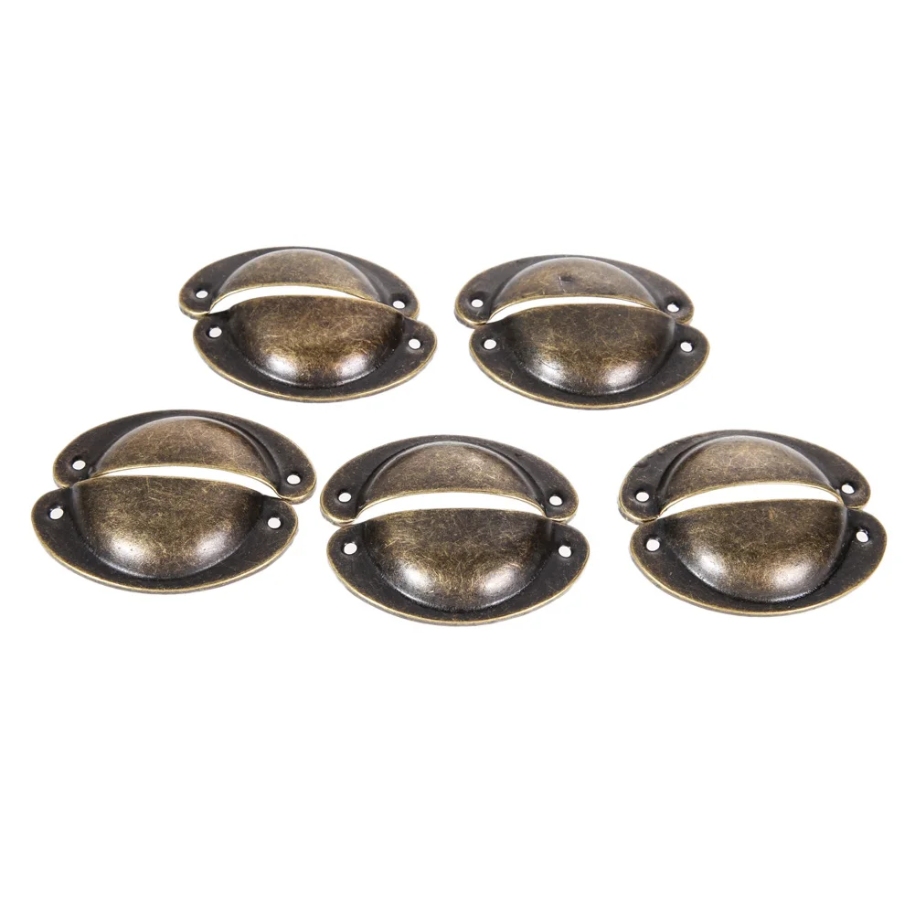 10pcs Antique Shell Pull Handle Retro Metal Kitchen Drawer Cabinet Door Handle Antique Brass Cupboard Knob Furniture Shell