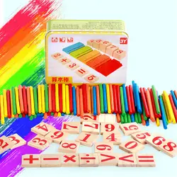 Новинка 2018 года Горячие дети ребенок деревянные числа Математика раннего обучения подсчета ОБРАЗОВАНИЯ Детская игрушка для подарка