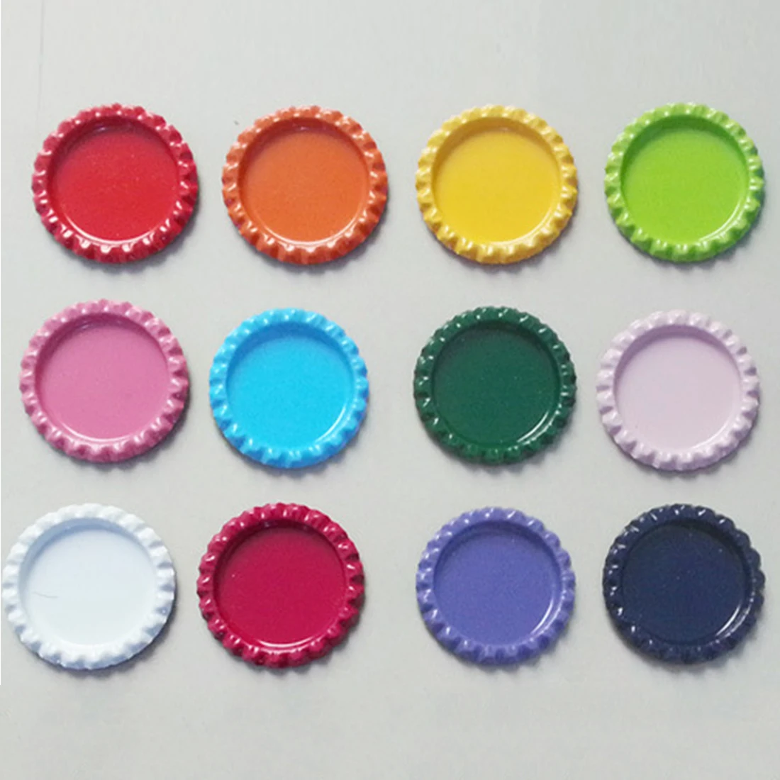 

Colored Bottlecaps Round Flat Resin Bottle Caps DIY Pure color Crafts Hair Bow Necklace Jewelry Accessories 25mm