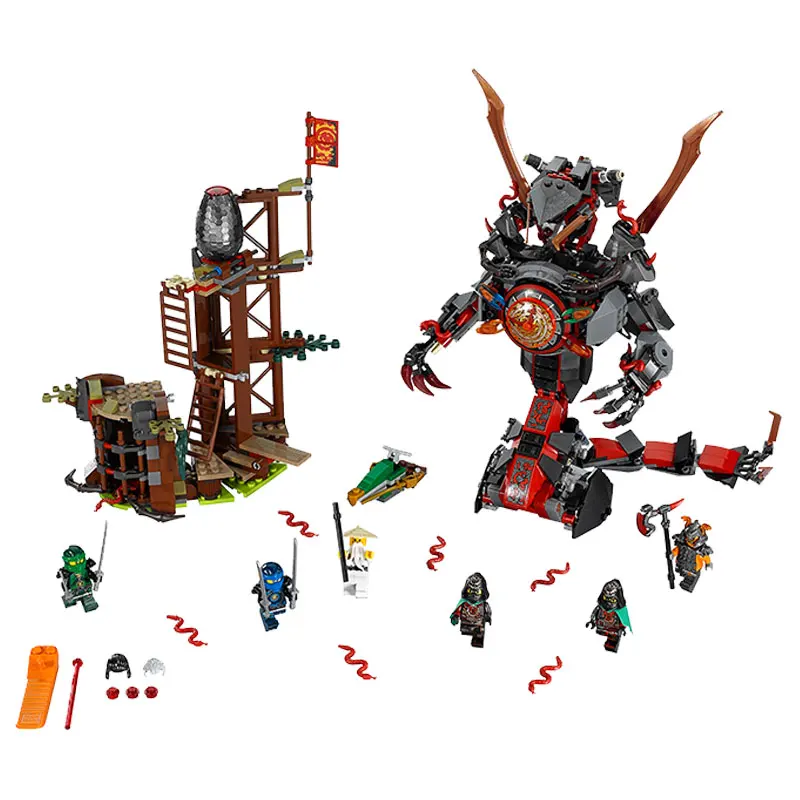 

Bela 10583 734pcs Ninja Series Dawn of Iron Doom Building Block Bricks Children Gifts Compatible With Bela Ninja 70626