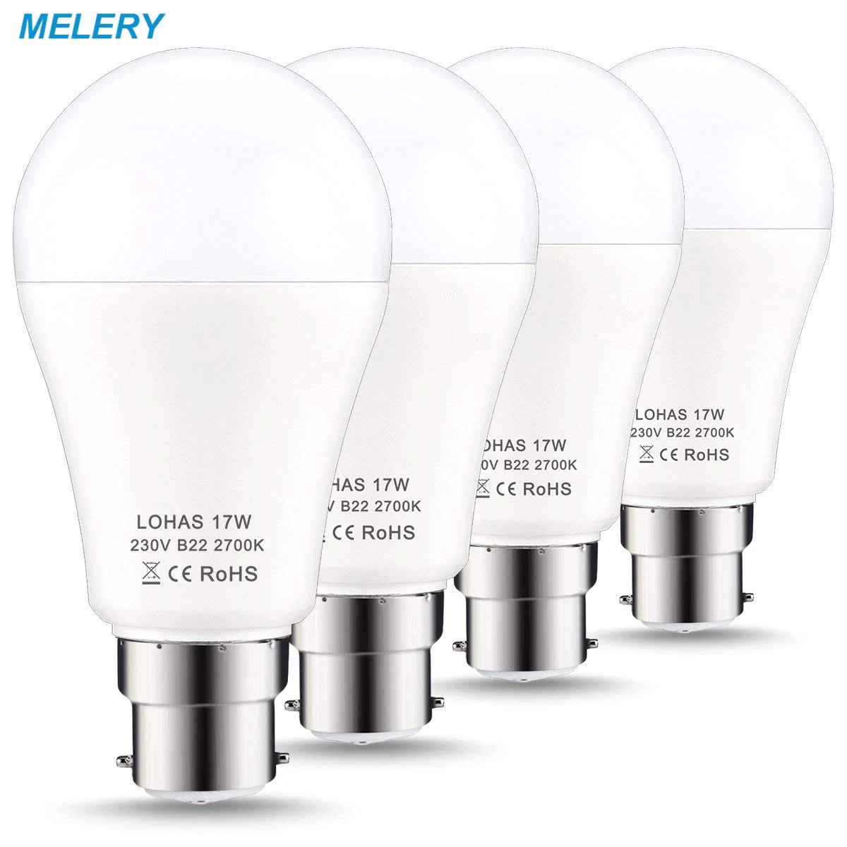 

LED Light Bulbs B22 150W Equivalent 17W LED Bayonet Warm White 2700K Lamp Super Bright 1600LM Energy Saving Light Bulbs 4Pack
