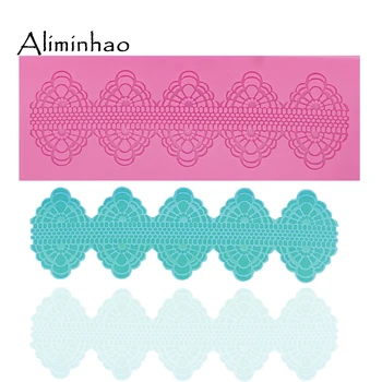 

B0249 Cake border decorative lace molds cake dessert Sugarcraft Silicone mould chocolate fondant cake decorating tools
