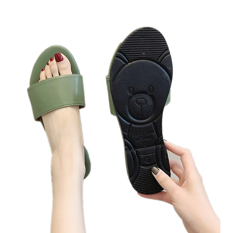 

Women Sandals Shoes Summer Fashion Cute Bear Bottom Slippers Womens Flip Flops Top quality Casual Flats