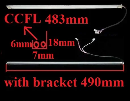

490mm*7mm CCFL Backlight Lamps with Frame/holder for 22 inch LCD Monitor Screen Panel Assembly Double lamps 2pcs