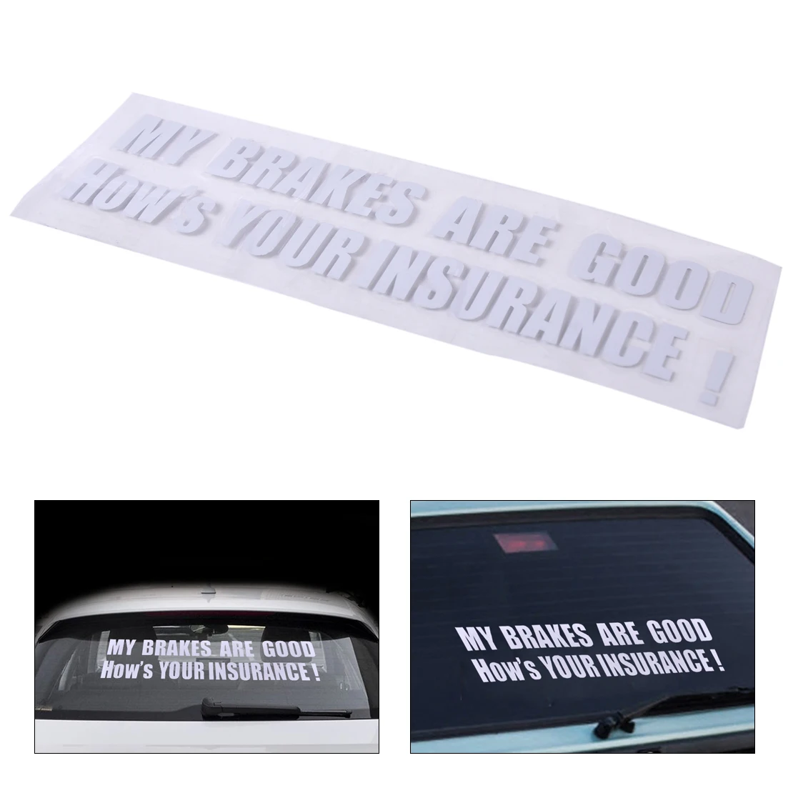 

DWCX Funny Car Sticker MY BRAKES ARE GOOD How's Your Insurance Decal Car Body Window Bumper For Truck Vehicle Motorcycle Home