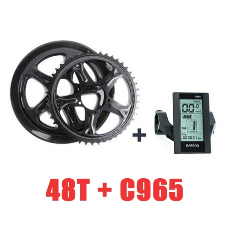 Bafang 36V350W 8Fun BBS01 Mid Drive велосипед мотор комплект для переоборудования электрического велосипеда 350 Вт Электрический велосипед мотор Bafang 350 36 BBS 01 - Цвет: 48T and C965