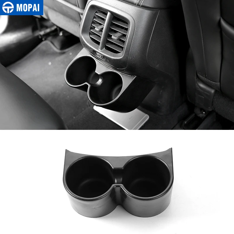 

MOPAI ABS Car Interior Rear Seat Armrest Drinks Cup Holder Decoration Cover Stickers for Jeep Cherokee 2014 Up Car Styling