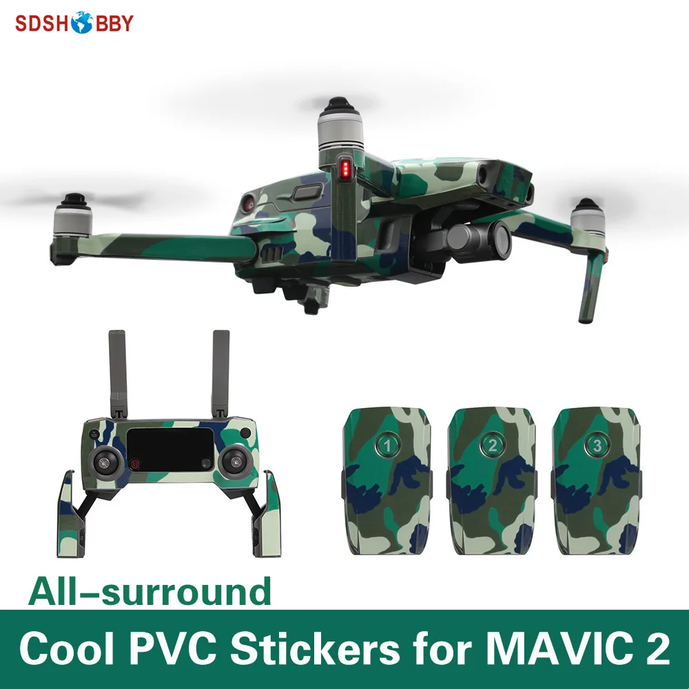 Sunnylife Waterproof PVC Stickers Skin Decals for DJI MAVIC 2 PRO &amp ZOOM Drone Remote Controller Battery | Игрушки и хобби