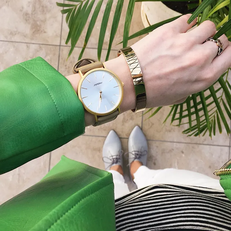 Часы SINOBI женские модные кожаные повседневные кварцевые 2019|gift gifts|gift womengift clock |
