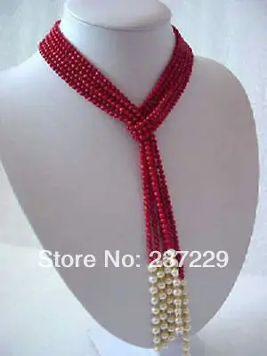 

Wholesale price FREE SHIPPING ^^^^5MM beautiful Stunning Red Coral Necklace