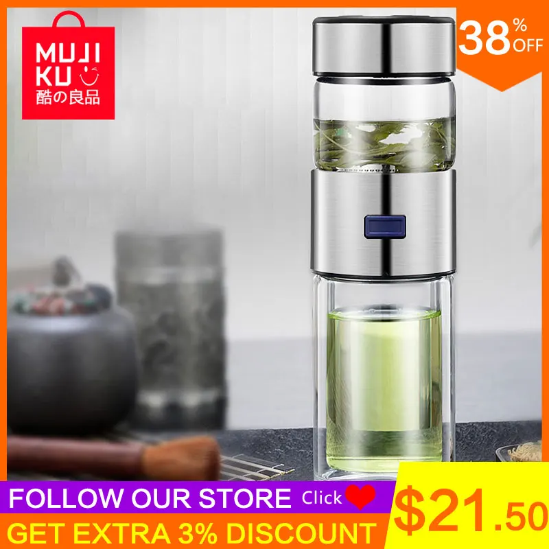 M & K HOME Premium стеклянные бутылки для воды путешествий восхождение Пеший Туризм