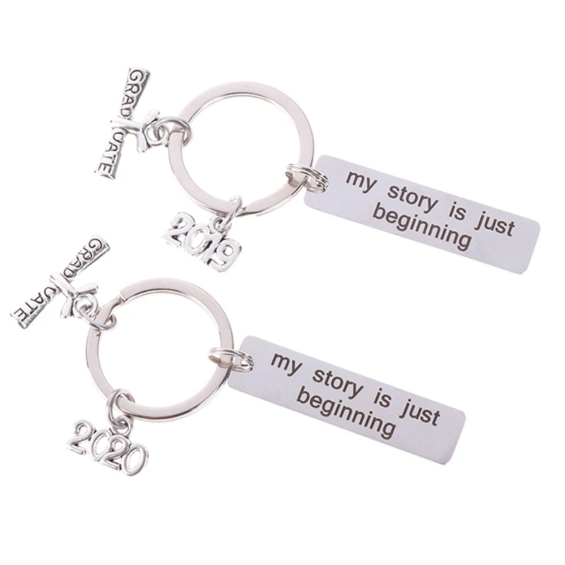 

2019 2020 Graduation Keychain Stainless Steel Key Ring "my Story Is Just Beginning" Engraved Inspirational Keyring Student Gift