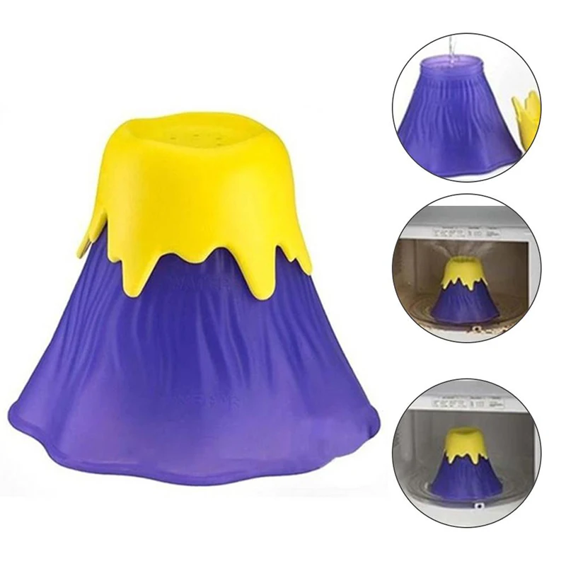 

Practical Volcano Type Microwave Cleaner Easily Cleans The Microwave Oven Steam Cleaner Kitchen Refrigerator Dirt Cleaning Tool