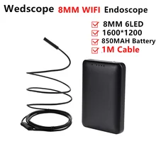 8MM 1M Android Endoscope IOS Iphone Ipad Inspection Camera Ip67 Waterproof Endoscope Camera Android 6 Led PC Wifi Endoscope