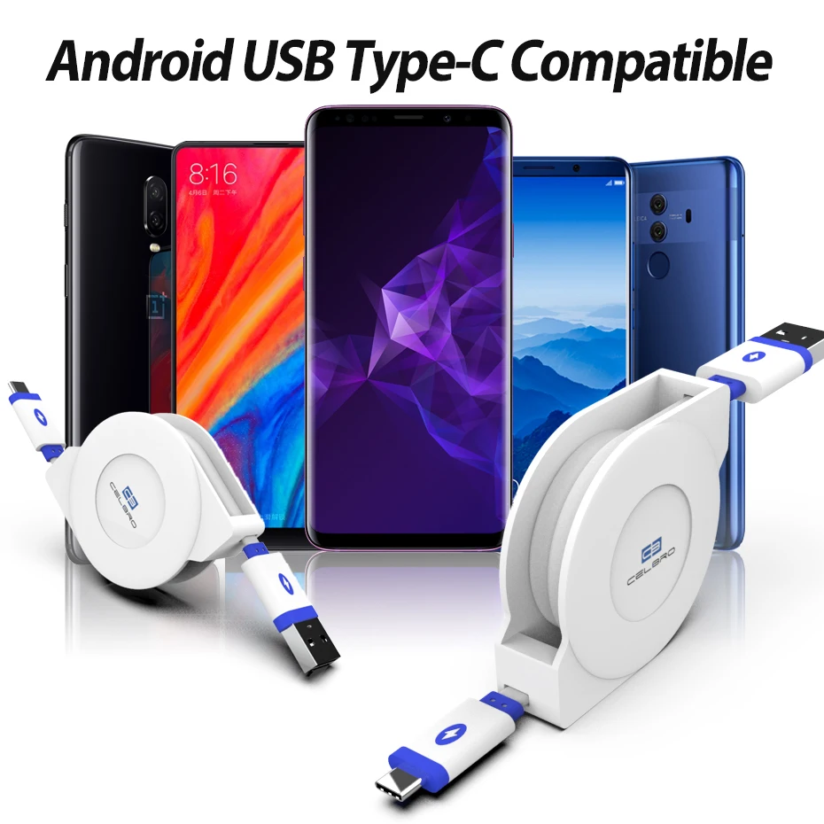 Длинный Usb type-C кабель 1/2/3 метра Выдвижной Usb кабель 3 м Usbc Кабо Tipo C для samsung Galaxy S9 S8 Plus Note 9 8 A3 A5 A7