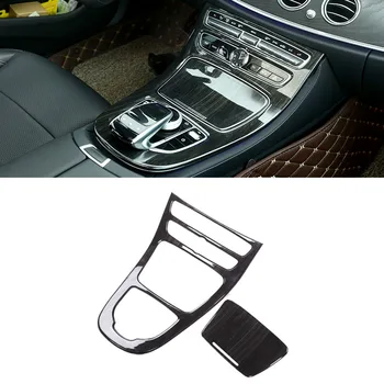 

Black Ash Wood/ Walnut Brown Wood Center Control Gear Shift Panel Decorative Trim Cover For Mercedes Benz E Class W213 2016-2018