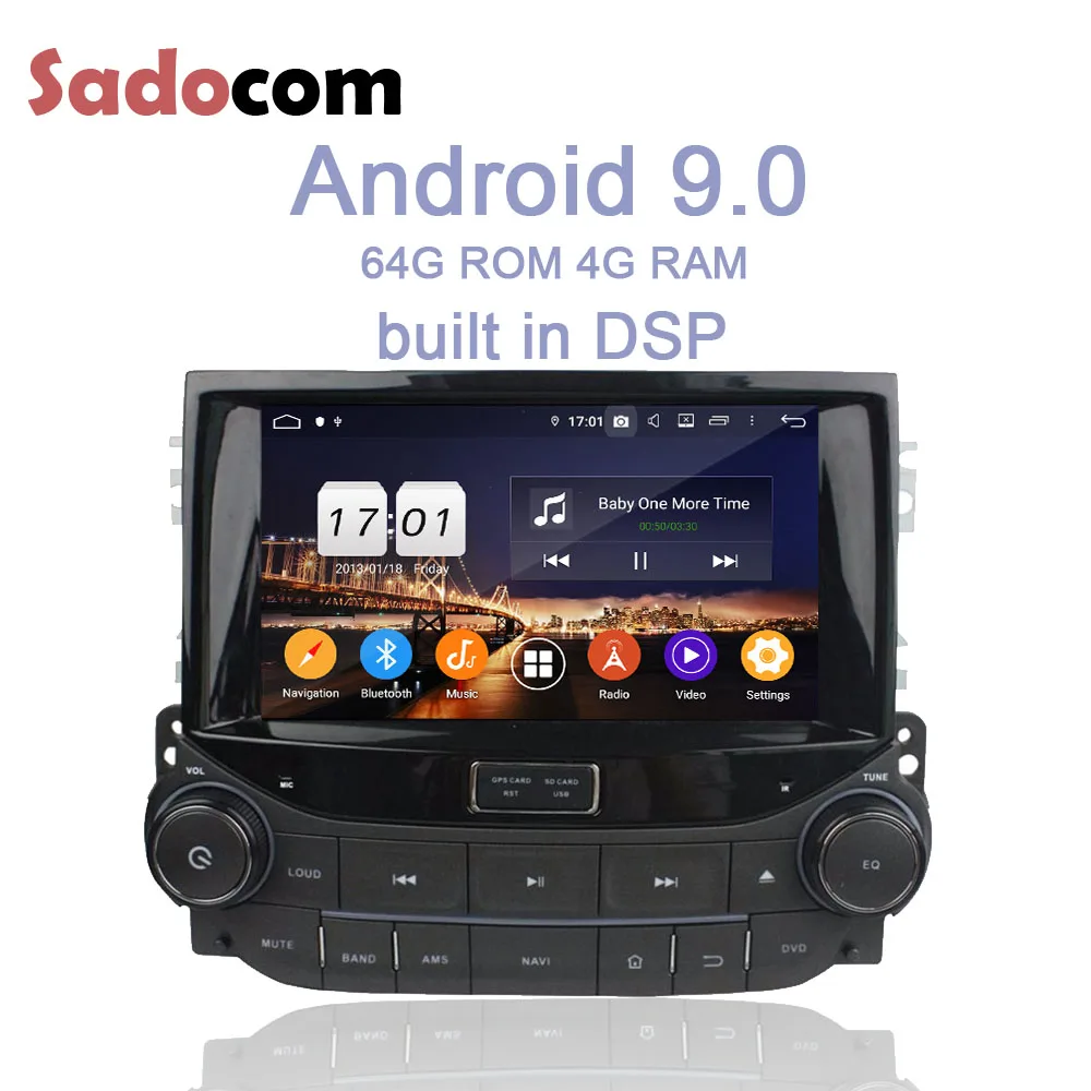 DSP TDA7851 Android 9,0 8 ядерный 64 ГБ 4 ГБ ОЗУ автомобильный dvd-плеер Wifi 4G Bluetooth RDS Авторадио карта для Chevrolet Malibu 2013