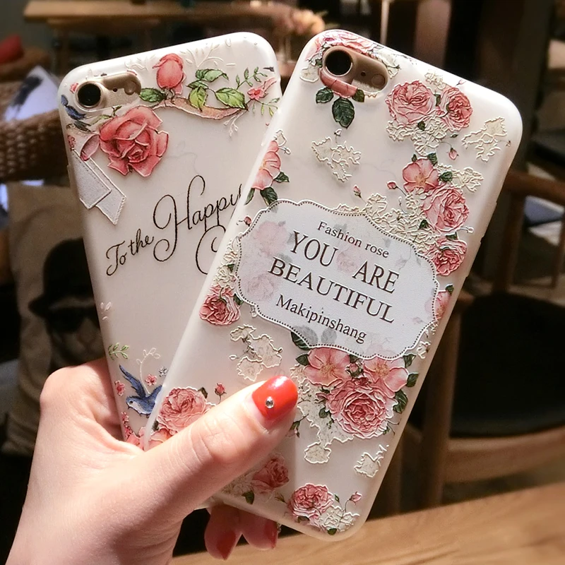 Цветочные задняя крышка для apple iphone 7 case красивые цветочные печати окрашены 6 6s