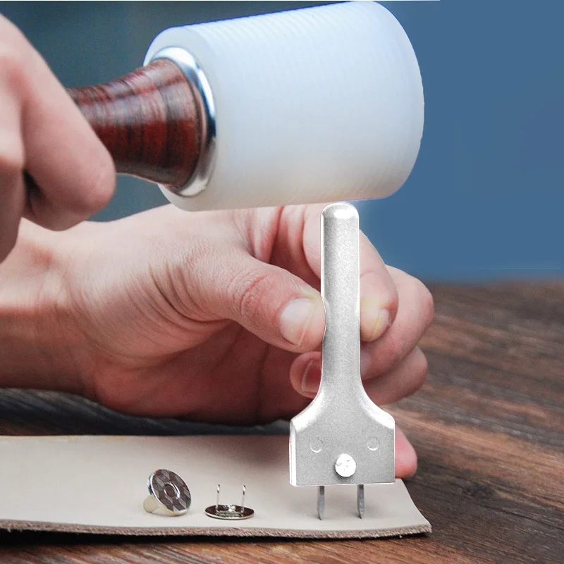 

Magnetic Buckle Installation Tool Leather DIY Craft Adjustable Durable Fork Punch @LS