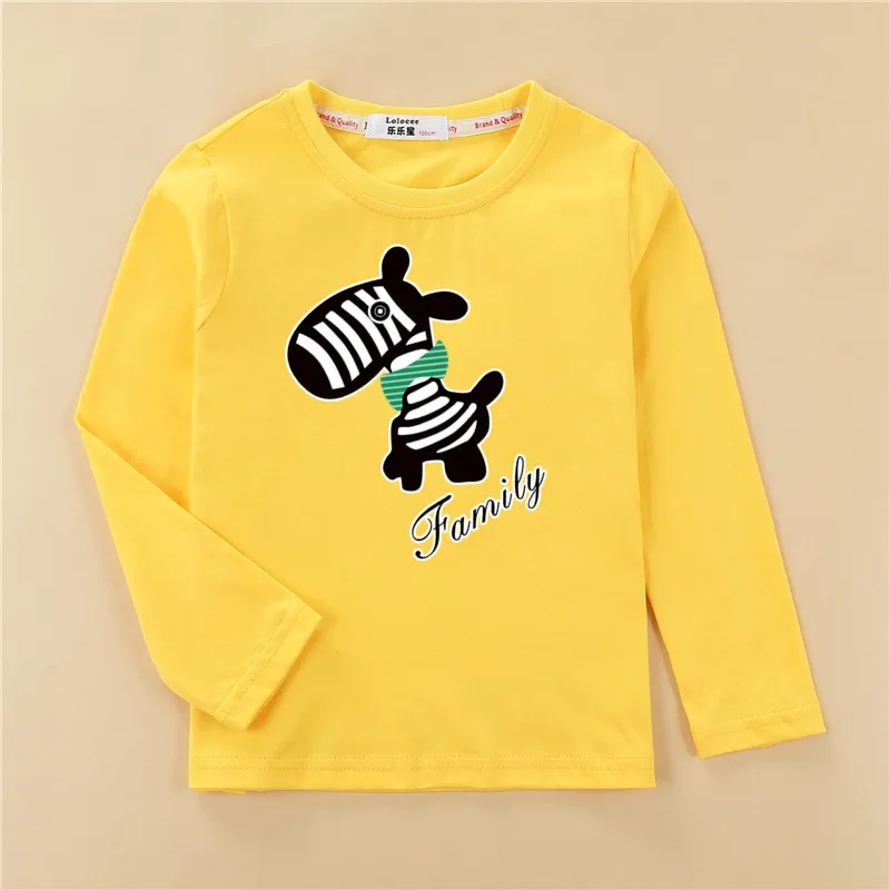 Коллекция года, детская одежда для рождественской вечеринки с оленем хлопковая Футболка с рисунком для маленьких девочек футболка с длинным рукавом для мальчиков футболка для родителей и детей - Цвет: Yellow1